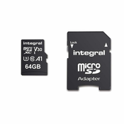 Nedis 64GB high-speed microSDHC/XC V30 UHS-I U3 memory card
