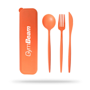 GymBeam Komplet jedilnega pribora 2GO Orange