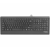 BARRACUDA, Slim Multimedia Keyboard US, USB, Black