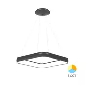 Braytron LED visilica BRY-BELLA-MLP-PD-KVADRATNA-CRNA-46W-3U1-IP20