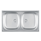 Metalac Luna FLEX 2D Dvodelna sudopera, Inox, fi 60, 770 x 435 mm
