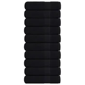Vidaxl Kopalne brisače FROGN 10 kosov črne 100x150 cm 360 g/m2