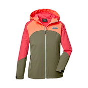 KILLTEC Outdoor jakna, svijetlosiva / zelena / svijetlonarančasta / lubenica roza