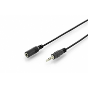Digitus Uticnica Audio Prikljucni kabel [1x 3,5 mm banana utikac - 1x Prikljucna doza za 3,5 mm banana utikac] 1.5 m Crna Jednostruko ok