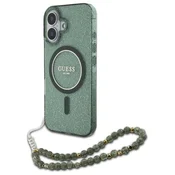 shumee Ovitek Guess Hardcase Glitter Pearl MagSafe za iPhone 16 Plus