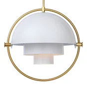 GUBI obesek Multi-Lite, O 36 cm, medeninasta/bela - Dnevna soba/jedilnica - Dizajn - bela, medeninasta - Kovina