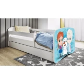 Drveni dječji krevet FROZEN s ladicom - 180x80 cm rozi