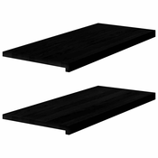 Prozorske klupice 2 kom tamnosmede 90x40x2 cm masivne hrast