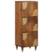 Highboard s policom Smeda 40 x 33 x 110 cm Cvrsto drvo manga