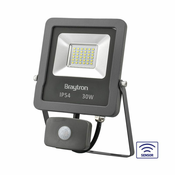 Braytron LED reflektor BRY-FLOOD-SL-30W-GRY-3000K-SNS-IP54