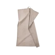 Set of 3 kitchen towels “Myrna”, cotton, 50 x 70 cm, Taupe - Tiseco