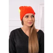 Kesi Cap with a pompom Judyta K347 orange