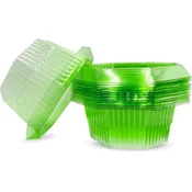 Nikcorp Ovratnice proti polžem 20 kosov O 24 cm, zaščitni obroči za solato in vrtnine, prozorna PET plastika za večkratno uporabo