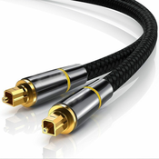 MG Fiber Toslink avdio optični kabel SPDIF 2m, črna