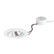 BRUMBERG BB03 Vgrajeni RC gonilnik okrogle barve z belo teksturo - Dnevna soba/jedilnica - teksturirana bela barva - Aluminij