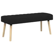 Klupa s utorima Crna 110 x 40 x 46 cm Tkanina