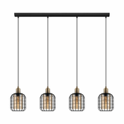 EGLO Viseca lampa CHISLE 4xE27 130 cm crna/bronza/amber 43528