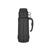TERMOVKA Steklena termovka z dvema skodelicama, črna (1.8 l)