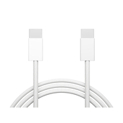 66-165# USB-C - priključek USB-C 1,0 m bele pletenice