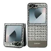 DKNY Ovitek za Samsung Galaxy Z Flip6 DKNY z vzorcem, rjav