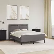 Krevetna konstrukcija Siva 120 x 200 cm Umjetna koža