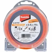 Tihi najlonski konac za košenje narandžasti O2,4 mm/15 m Makita