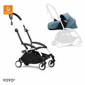 Stokke Ogrodje vozička white frame 0+ newborn pack Yoyo aqua