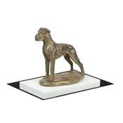 shumee Nemška doga II - kipec psa, figurica na belem podstavku, pokal za pasjo razstavo Art-Dog