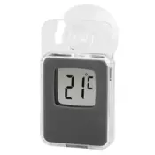 HAMA Okenski termometer za notranje in zunanje prostore, digitalni, 7,5 x 4,6 cm, siv