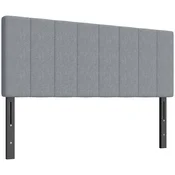 HOMCOM HOMCOM vzglavje poliester, kovina 160D x 10Š x 106–126V cm sivo, (5000234848)