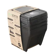 Stožčasti koš za smeti ECOSORTER za sortirane odpadke 3x25l 16395