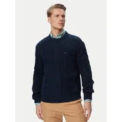 Tommy Jeans  Tjm Reg Cable Knit S  Modra