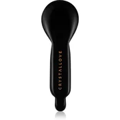 Crystallove Black Obsidian Spoon Eye Gua Sha pripomoček za masažo za predel okoli oči 1 kos