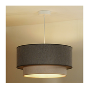 Duolla- Luster na lanku BOHO ECO RECYCLING 1xE27/15W/230V prec. 45 cm braon/krem