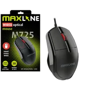 Žicani opticki miš MaxLine M725, USB, 1200 DPI, crni