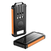 BOT Solarna banka SP4 1 panel 10000mAh s kabli in svetilko oranžna