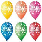 Balon, 30 cm, Vse najboljše za rojstni dan, baloni, 10 kosov
