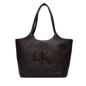 Calvin Klein Ročna torba Bold Ck Shopper LV04F3562G Bordo rdeča