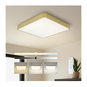 Brilagi-LED Prigušiva plafonsko svetlo POOL LED/48W/230V 3000-6000K 50x50 cm zlatna + daljinski upravljac