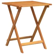 Vidaxl Vrtna miza Naravna 60 x 60 x 72 cm Masiven les akacije