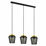 EGLO Viseca lampa ESCANDIDOS 3xE27 92 cm crna/mesing 99807