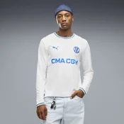 PUMA Olympique de Marseille Home Long Sleeve Jersey Men, Clothing, White/Royal, 3XL