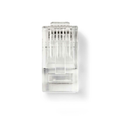 Nedis vtič RJ45 | Moški | Napreden UTP CAT6 | Naravnost | Pozlačeno | 10 kosov | PVC | Transparentno | Škatla