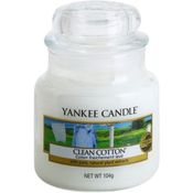 Yankee Candle Clean Cotton dišeča sveča  104 g Classic majhna