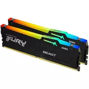 KINGSTON Fury Beast RGB 32GB (2x16GB) DDR5 5600MHz CL36 KF556C36BBEAK2-32 - Memorija
