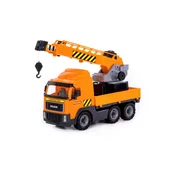 POLESIE Igracka Kamion PowerTruck, Sa kranom, Narandžasti