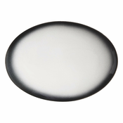 Bijelo-crni keramički ovalni tanjur Maxwell & Williams Caviar, 30 x 22 cm