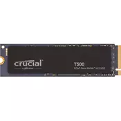 Crucial T500 1 TB M.2 NVMe SSD, PCIe 4.0, hitrost 7300/6800 MB/s