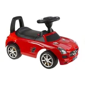 shumee Mercedes SLS AMG otroški avtodom s potiskačem za otroke, naslonjalo za shranjevanje, rdeč