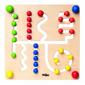 Woody motorični labirint z drsnimi kroglicami